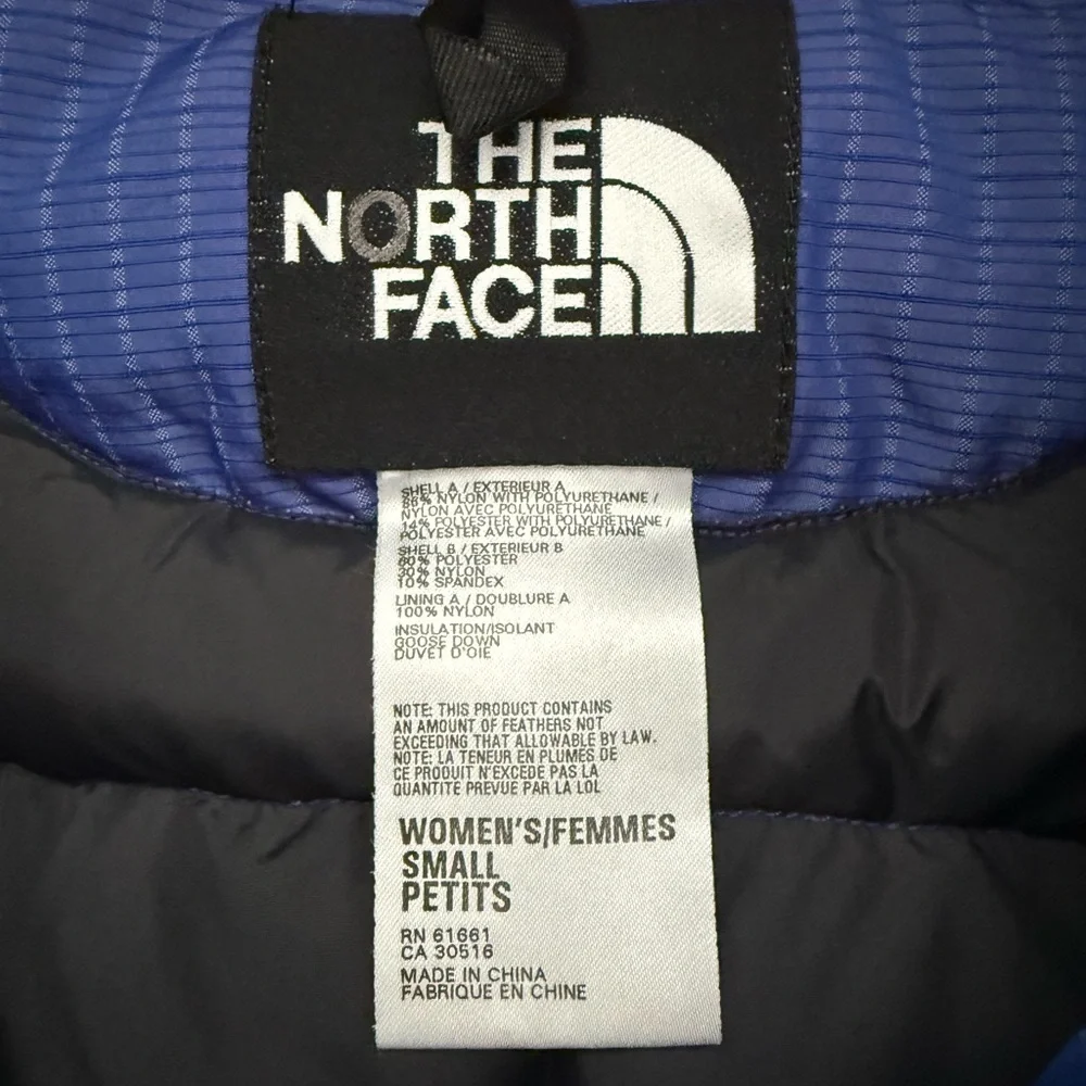 The North Face Blue and Black Quilted Vest